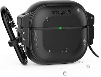Catalyst Total Protection Case for Apple AirPods 4 Waterproof 330ft & 10ft Drop Proof AirPods 4 Case with Lock, Rugged Heavy Duty Cover with Secure Locking Latch, Wireless Charging Compatible
