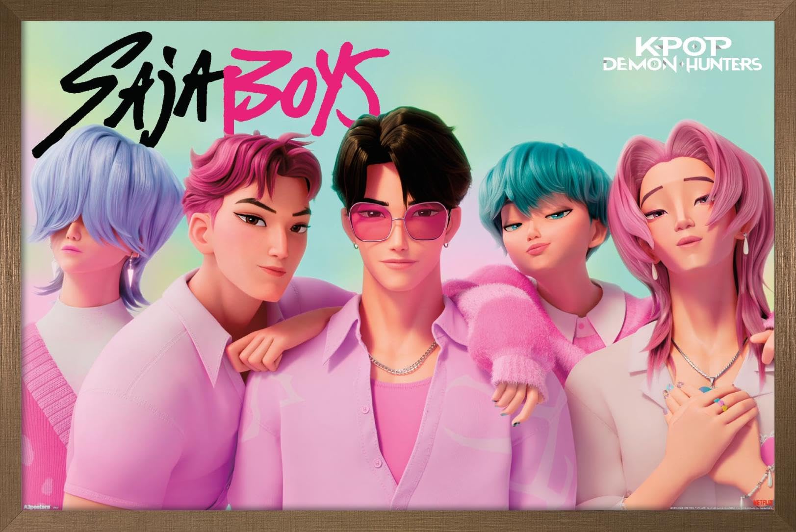 K-POPメンズアーティストポスター５０枚セット Amazon.com: Netflix KPop Demon Hunters (2025) - Saja Boys Wall