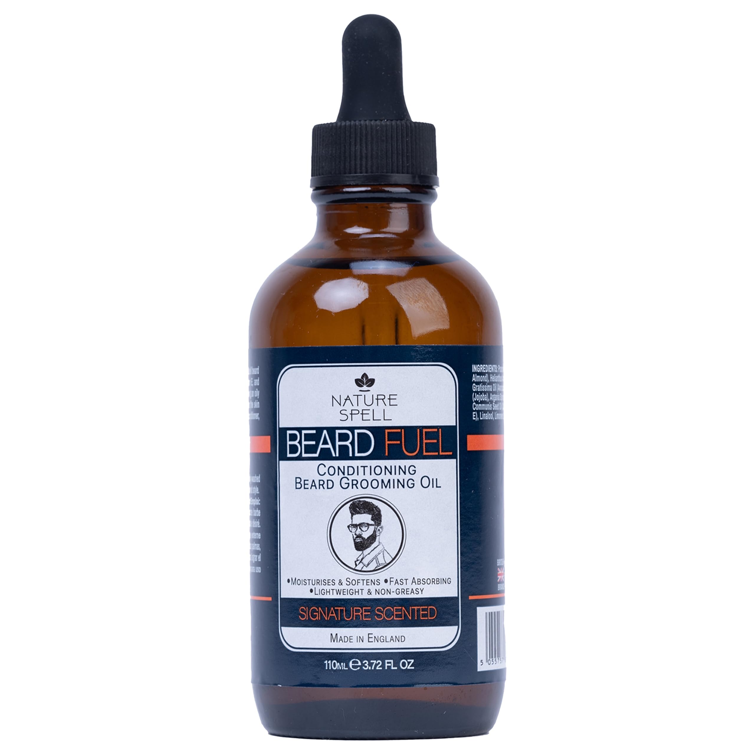 Nature SpellBeard Growth Oil for Men, Promotes Thicker, Fuller Facial Hair, With Argan, Jojoba & Castor Oils, Vegan, 110ml