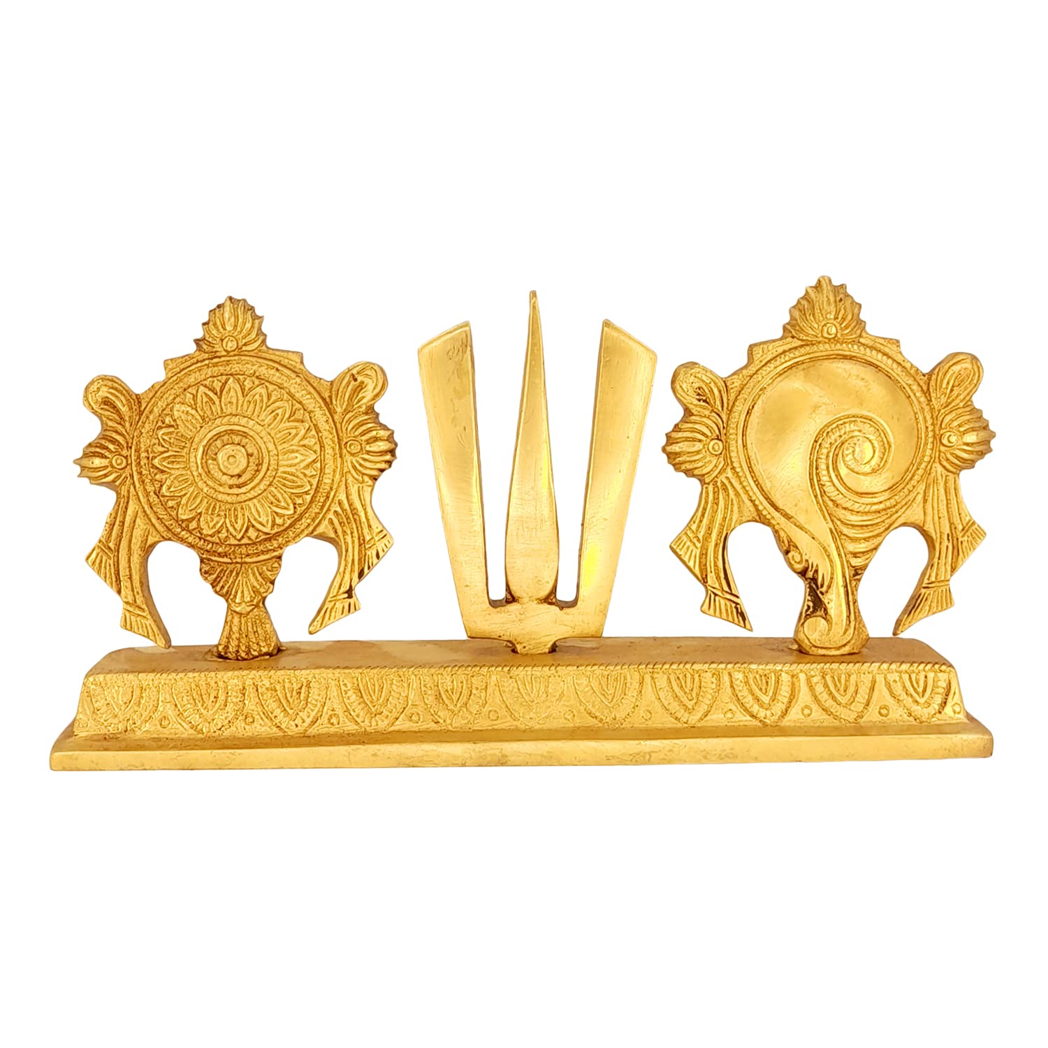 Buy Artvarko Brass Shankh Chakra Namah Showpiece Shri Tirupati Balaji