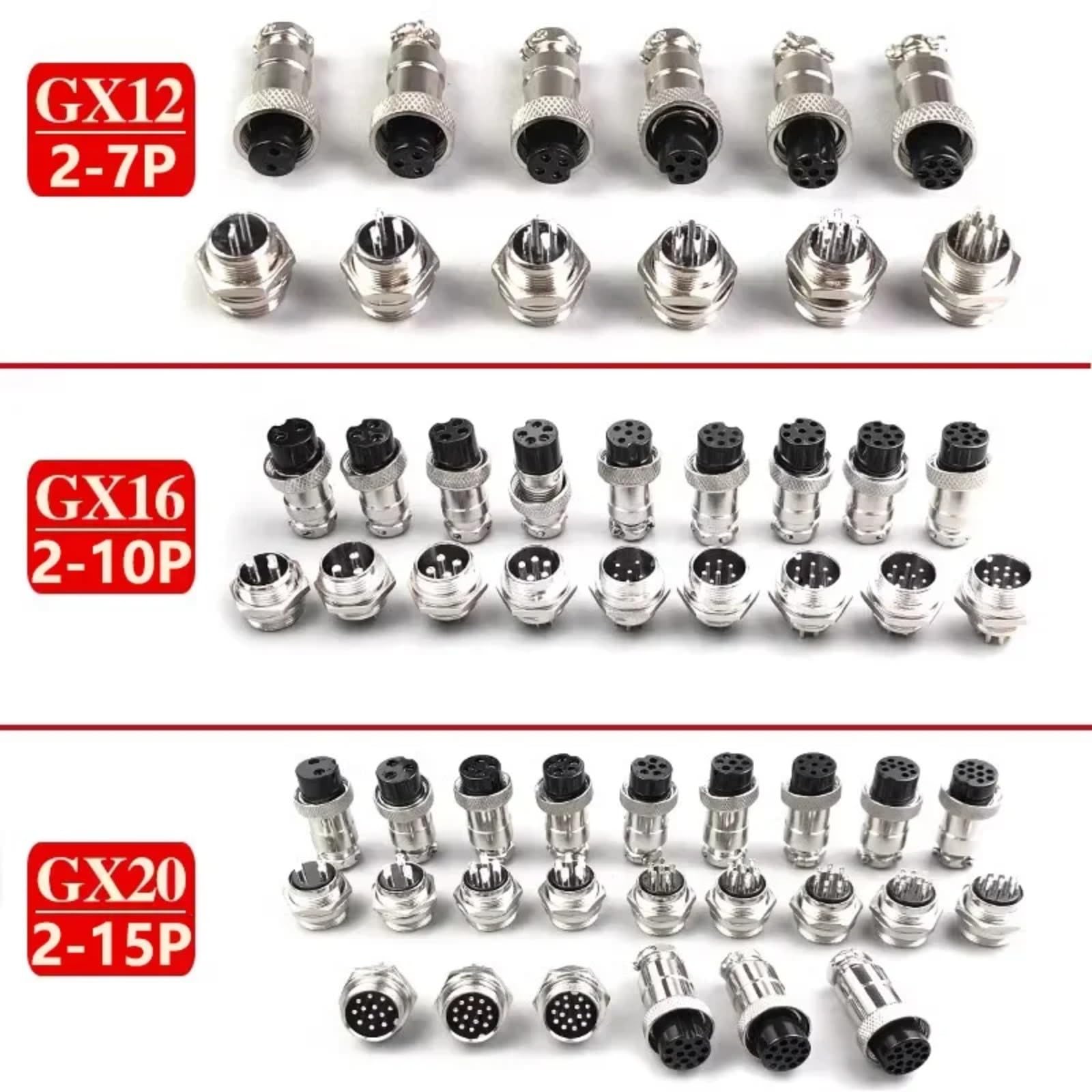 GX20 Plated Aero Plug Soldadura(GX20 PD 20 sets 10P)
