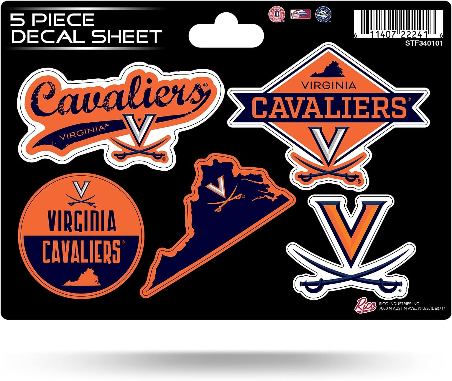 Rico Industries NCAA s 5-Pc Sticker Sheet