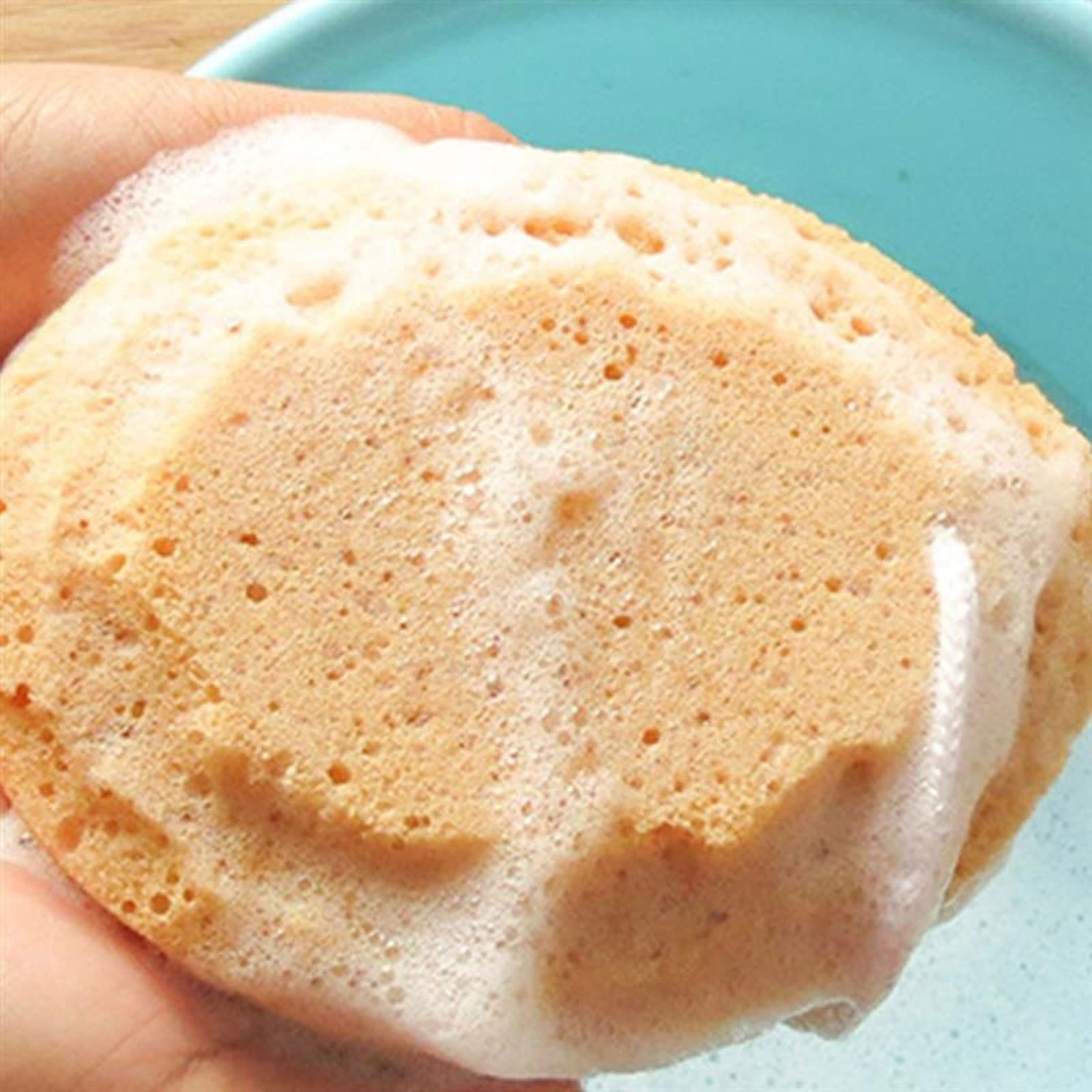 Esponja de Cepillado en seco, esponjas de baño for Ducha, Cuerpo Natural, Exfoliante, Panal de Abeja, mar, bebé, Algas Marinas, Suave baño, sensación de Lana, esponjas