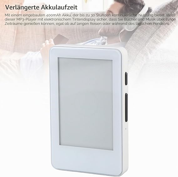E Buchleser mit 2.7 in Touchscreen Electric Tinte Display Support Electric Book Bluetooth Connection Musikwiedergabe E -Readers MP3 -Player für Kinder Erwachsene