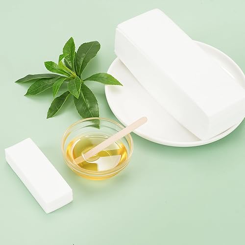 Miniatura 2 de 600 tiras de cera no tejida, 2 tamaños de tiras de cera depiladora corporal y facial, papel para depilación, tiras de cera de belleza para piernas,