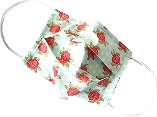 Floral Cotton Facemask With Nose Wire And Filter Pocket, Floral Facemask, Cotton Rose Facemask, Floral Pattern, Reusable Facemask, Washable Facemask