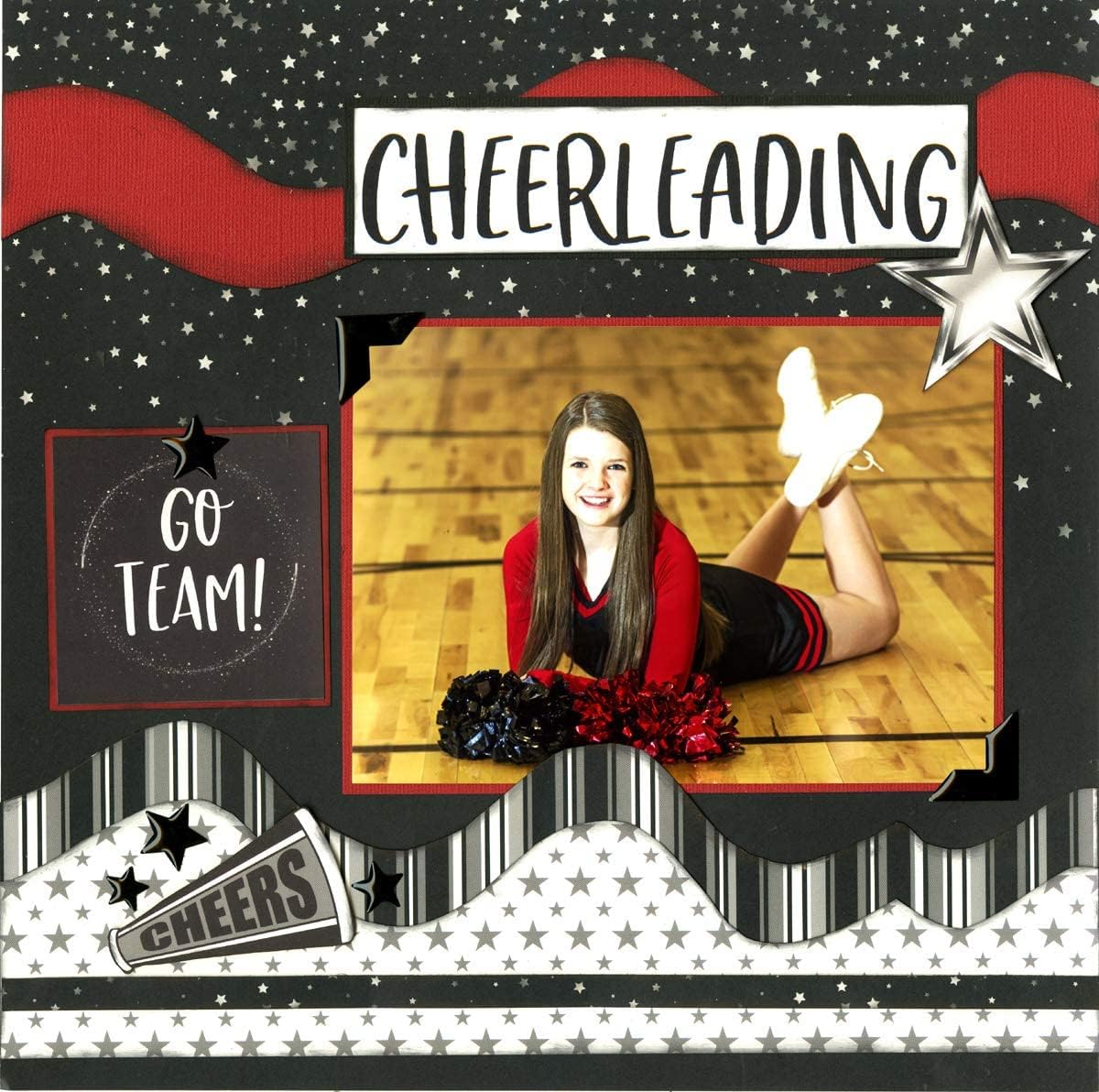 Reminisce Game Day: Cheerleading Collection Scrapbook Kit Paper Crafts, Multi Color Palette