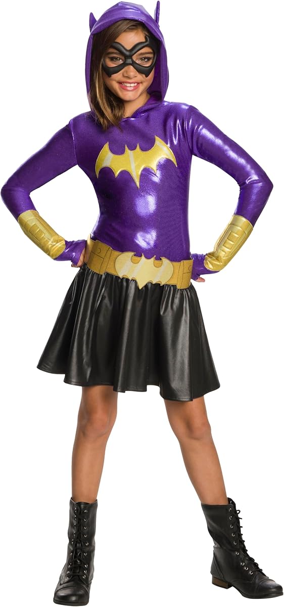 Rubies DC Superhero Girls: Batgirl Hoodie Dress for Kids, Girl's Large