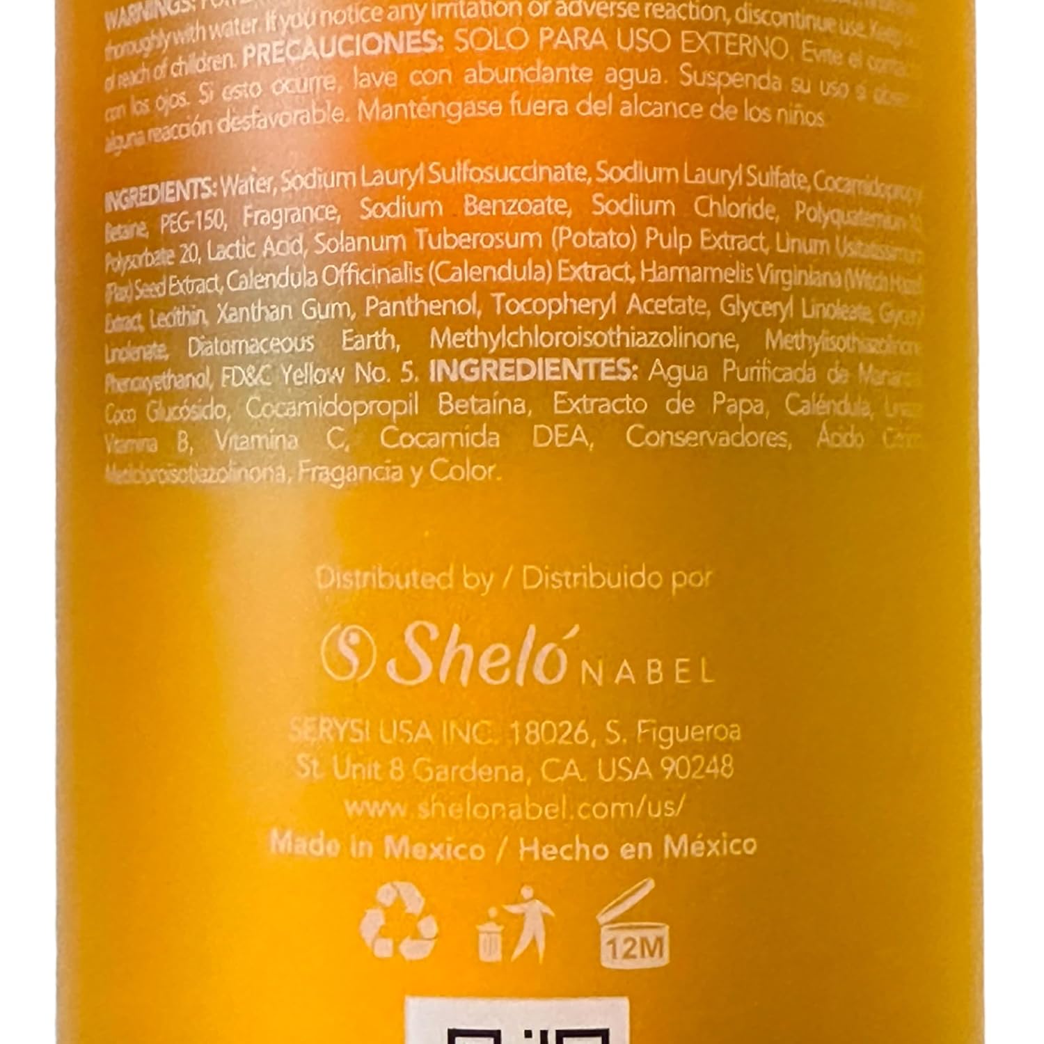 Shelo Nabel Papa Shampoo, Strengthening Hair Treatment with Potato Extract, Linseed and Calendula, 32 fl oz - Image 3