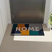 دواسة باب فاخرة، مضادة للانزلاق، من مواد عالية الجودة، متينة وأنيقة - مثالية للأماكن الداخلية والخارجية كالحمام والممر وغرفة المعيشة من بساط، مقاس 45 × 80 سم M9.