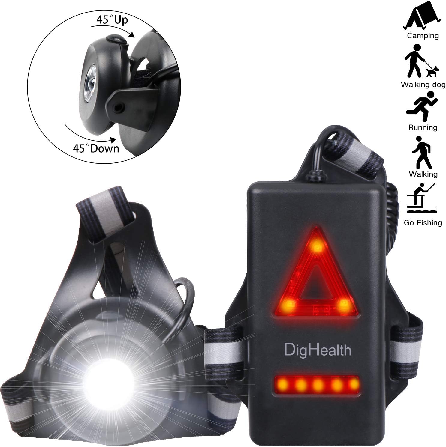 torcia di testa per la corsa