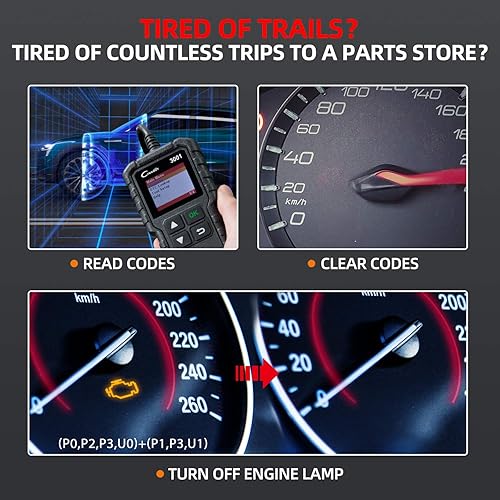 Miniatura 4 de LAUNCH Creader 3001 OBD2 escáner - Actualización 2025 Ver. lector de código de falla del motor, compatible con sensor O2, actualización gratuita de