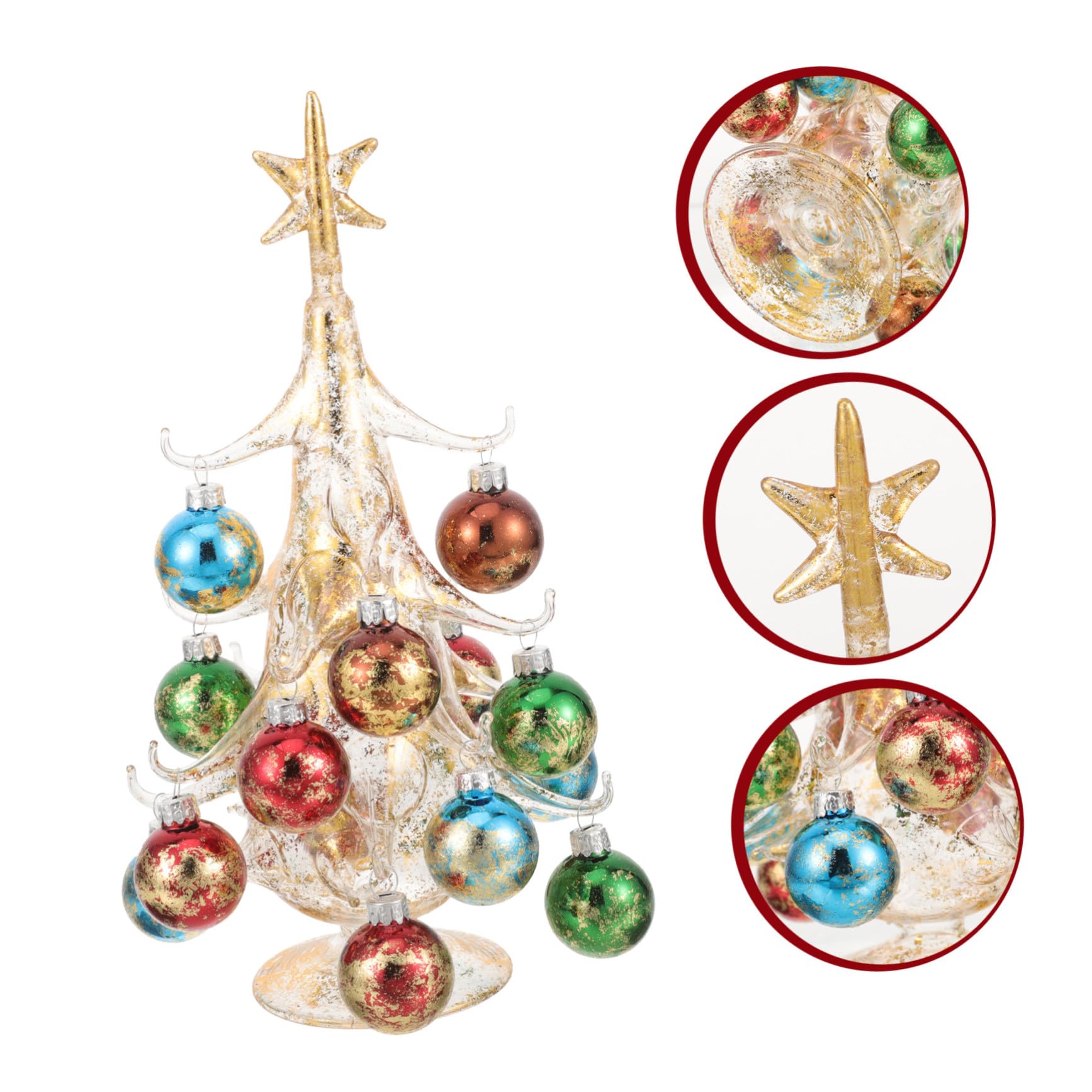 Árbol de Navidad de Grande Amarillo Adorno DIY Resistente para Escritorio Decoración Navideña Versátil con Festivos para Hogar