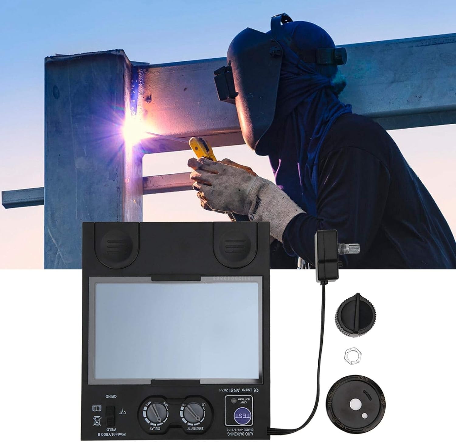 Auto Darkening Welding Lens, High Sensitivity Arc Sensor Professional