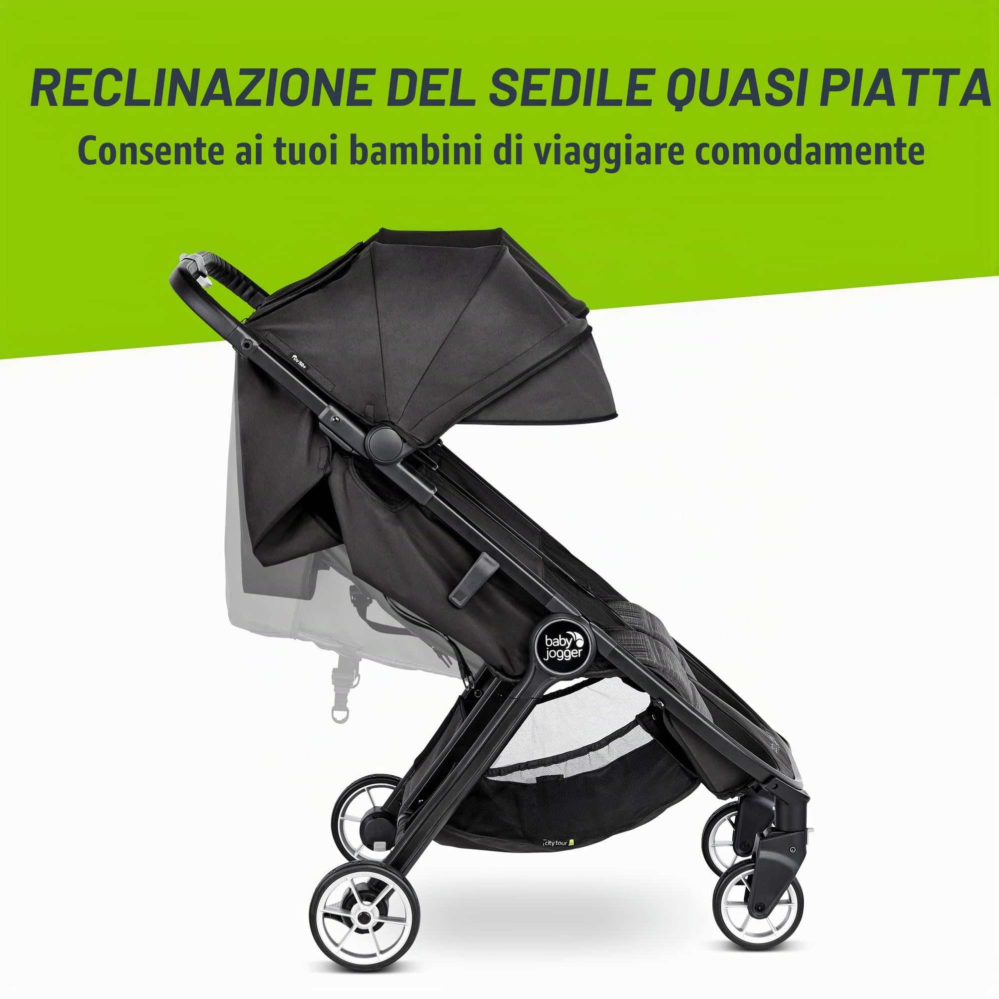 Baby Jogger Passeggino City Tour2 Double - Pitch Black