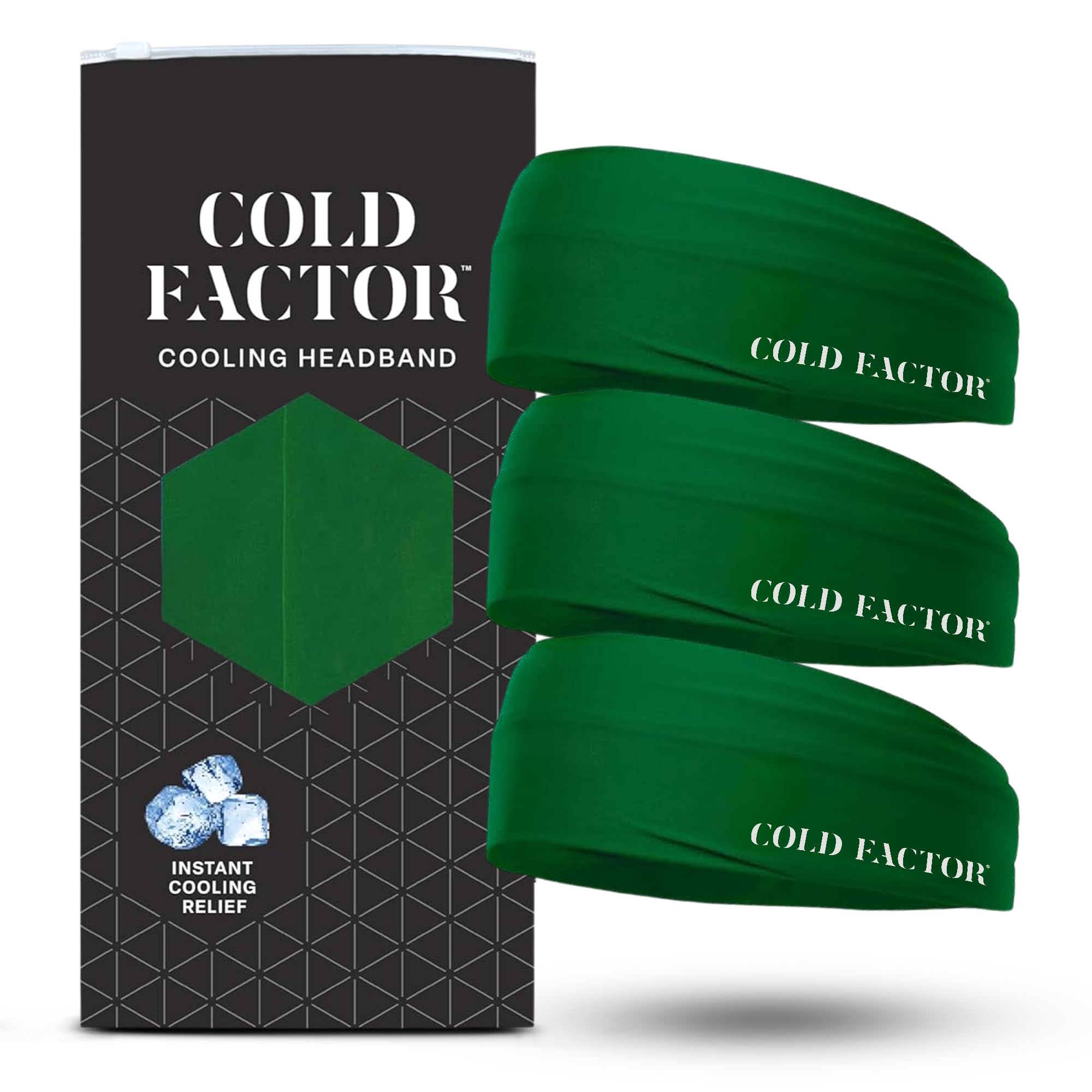 COLD FACTOR Cooling Headband for Women and Men – UPF 50+ Advanced Evaporative Comfort, Instant Cooling Sweatband for Outdoor Sports, Fitness, Yoga, Hiking, Running, and Workout