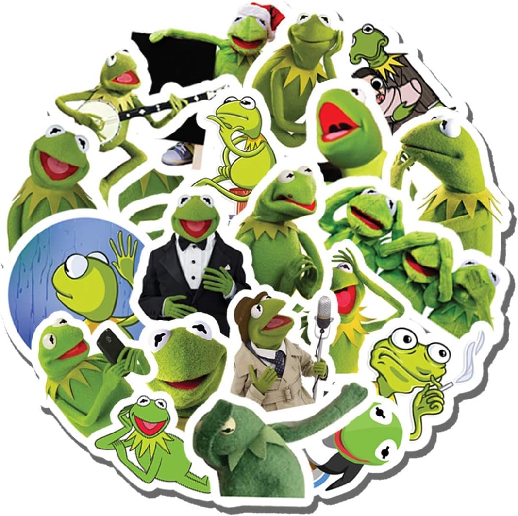 20 PCS Stickers Pack Kermit Aesthetic Meme Vinyl Colorful Waterproof for Water Bottle Laptop Scrapbooking Luggage Guitar Skateboard