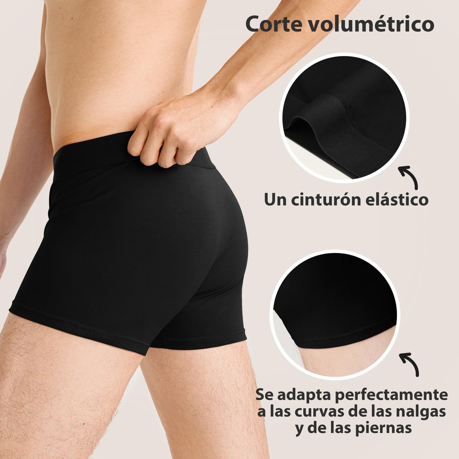 QINCAO Calzoncillos Hombre Boxer, Pack de 6 Unidades, Algodón Cómodo, Buen Ajuste y Diseño Sencillo sin Logo