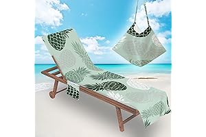 Pineapple Print 3D Beach Chair Sun Lounger Cover