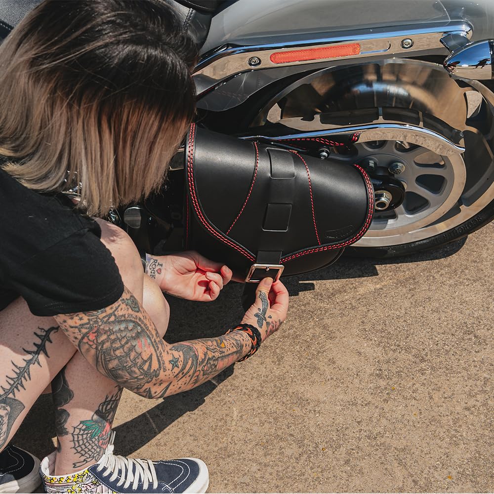 Leather Saddlebag Swingarm Bag For Harley Davidson Softail 2018