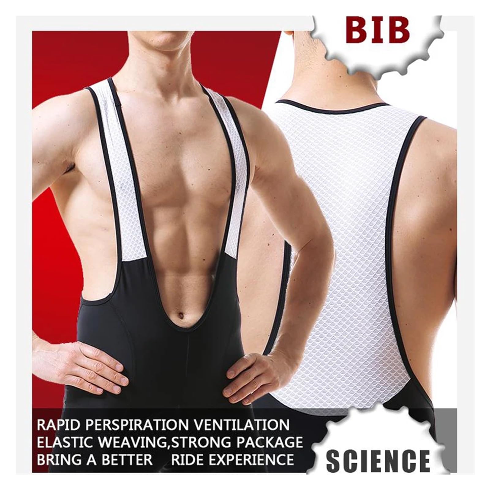 Pantaloncini da Ciclismo Pantaloncini con Bretelle da Bicicletta Neri Uomo Abbigliamento Esterno Bike Cycling Imbottiti in Gel 5D Ciclismo