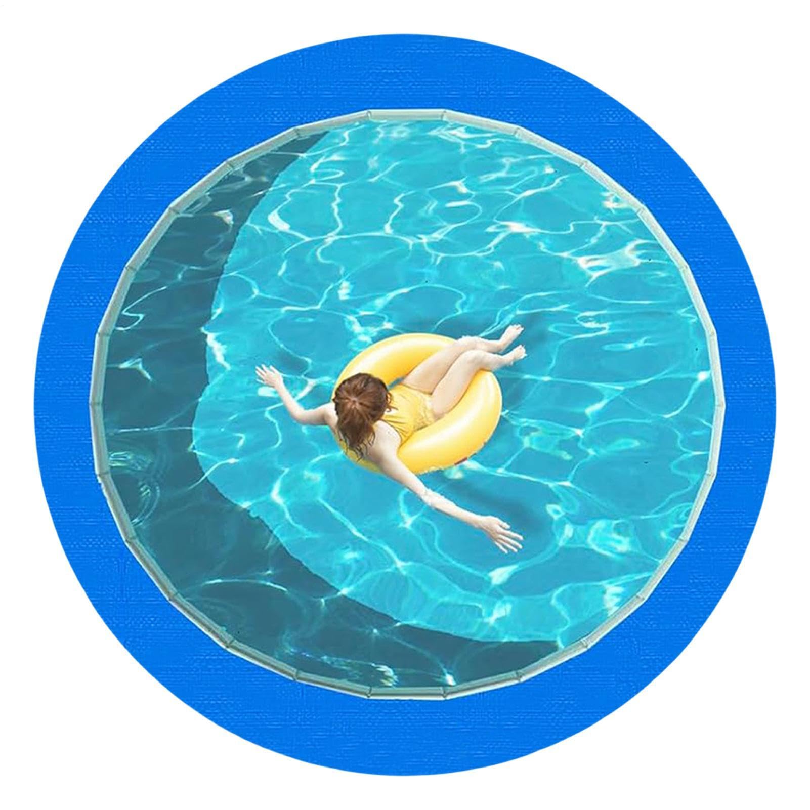 Tappetino di base per piscine, telone rotondo in tessuto impermeabile | Tappetino protettivo per piscine all'aperto, per giardino, prato, terrazza, fondo in cemento