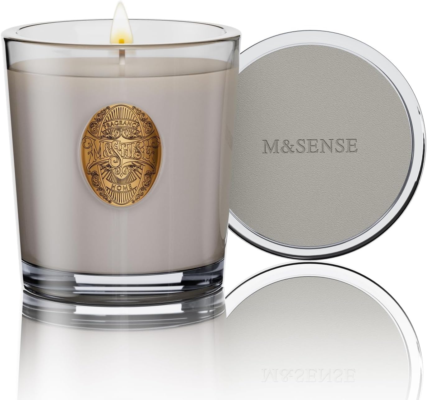 M&SENSE Duftkerze Kokosnuss,260g Duftkerzen im Glas Natürliche Soja-Kerze,55 Stunden Brenndauer,Weihnachten Kerzengeschenke für Frauen & Männer