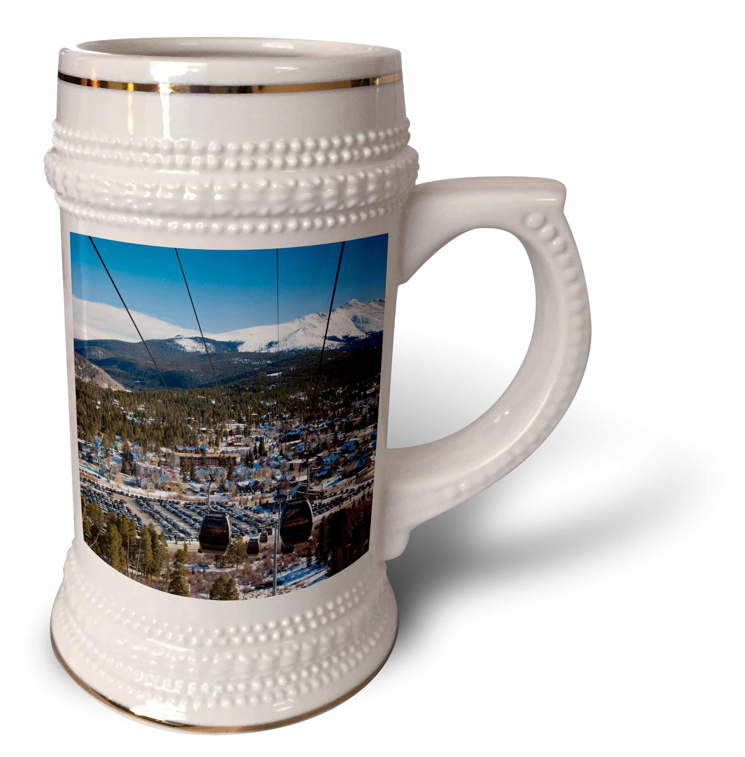 Taza Stein blanca de 22 oz Walter Bibikow Breckenridge Colorado 3dRose