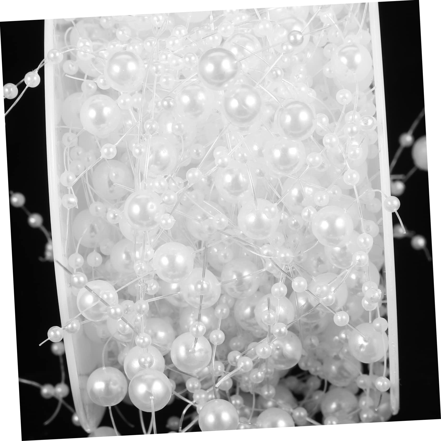 Alipis 5 Rollen Perlenschnur Vase Dekoration Perlenschnur Perlenkette DIY Zuschneidbar für Schwimmkerzen Hochzeiten Weihnachtsfeiern Tischdeko Elegant und Vielseitig
