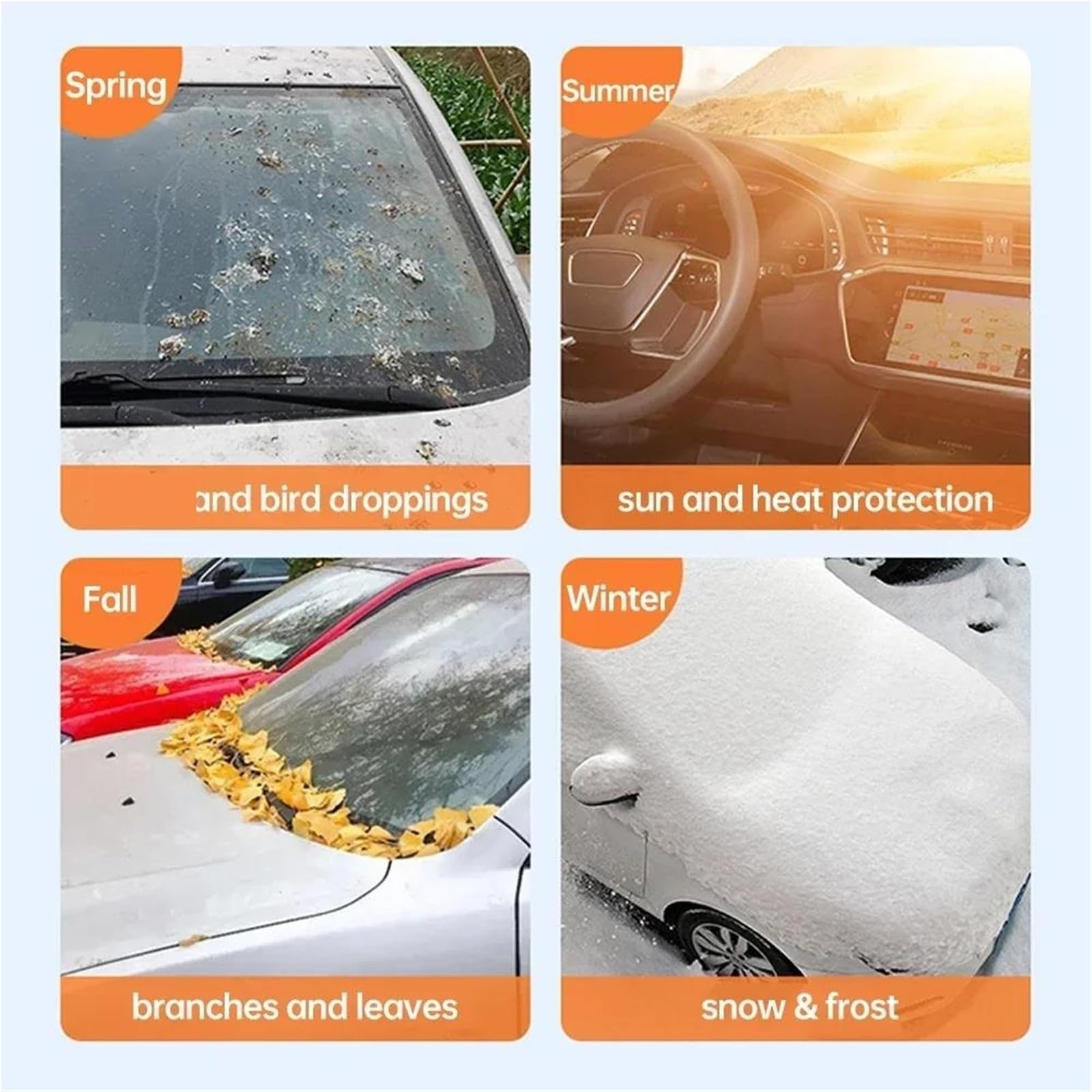 Copri Parabrezza Auto Ghiaccio per Toyota per Prius Camry Corolla CHR RAV4 Land Cruiser Prado Protezione per Parabrezza Anteriore per Auto(126 * 158)