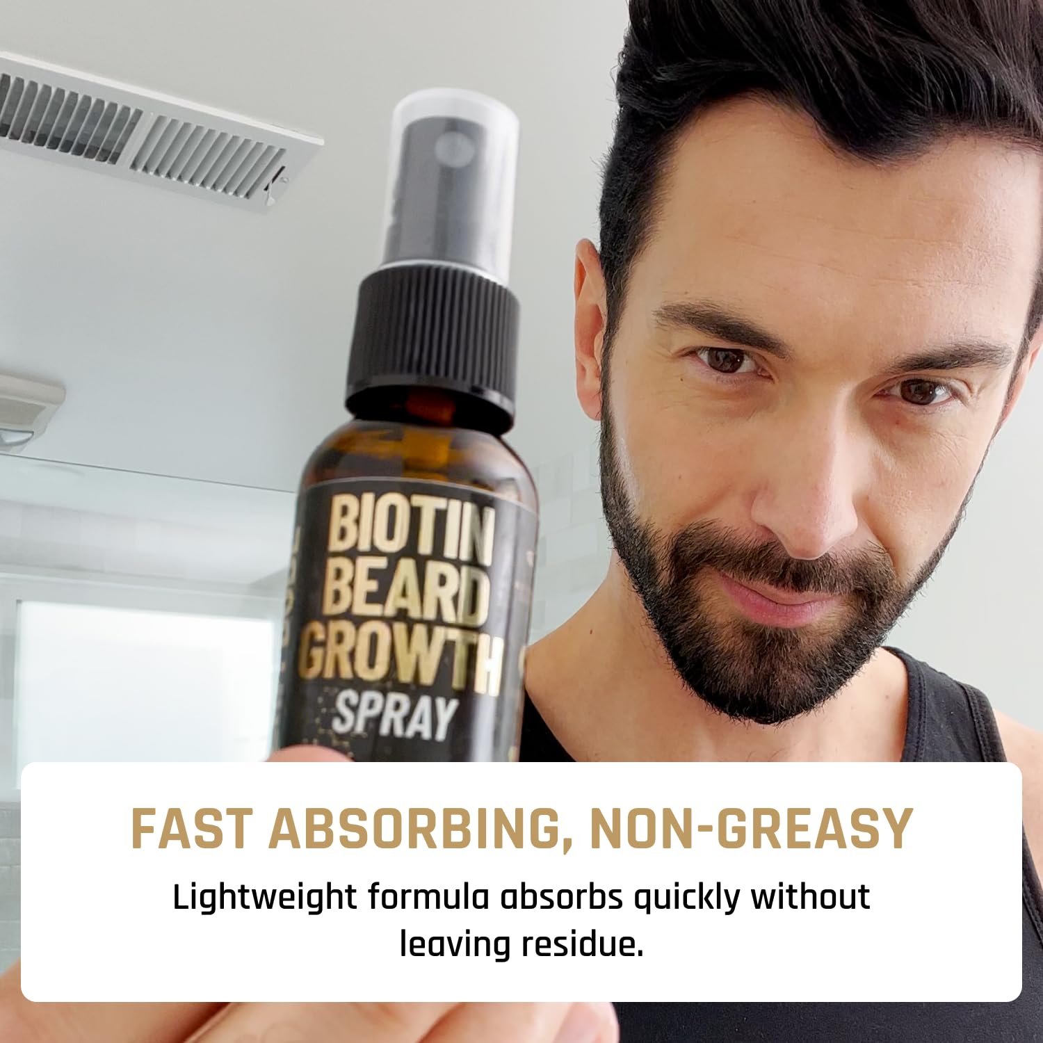 Derm Dude Biotin Beard Growth Spray for Men | Formulated with Biotin & Bamboo Extract for Hair Growth | Promotes Thicker Fuller Beard | For Stronger Healthier Beard Growth, Non-Greasy Grooming- 1 oz - Image 5