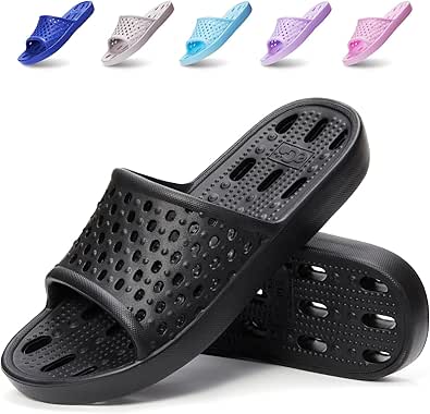 Xomiboe Shower Shoes Quick Drying Non-Slip Comfortable Men Women House Slippers