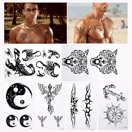 Brt 36 Sheets Waterproof Temporary Tattoos Fake Tattoos Body Art Tattoo Sticker Black Transfer Tattoos For Arms Shoulders Chest Back Legs Amazon De Beauty Brt 36 Sheets Waterproof Temporary Tattoos Fake Tattoos Body Art Tattoo Sticker Black Transfer Tattoos For Arms Shoulders Chest Back Legs Amazon De Beauty