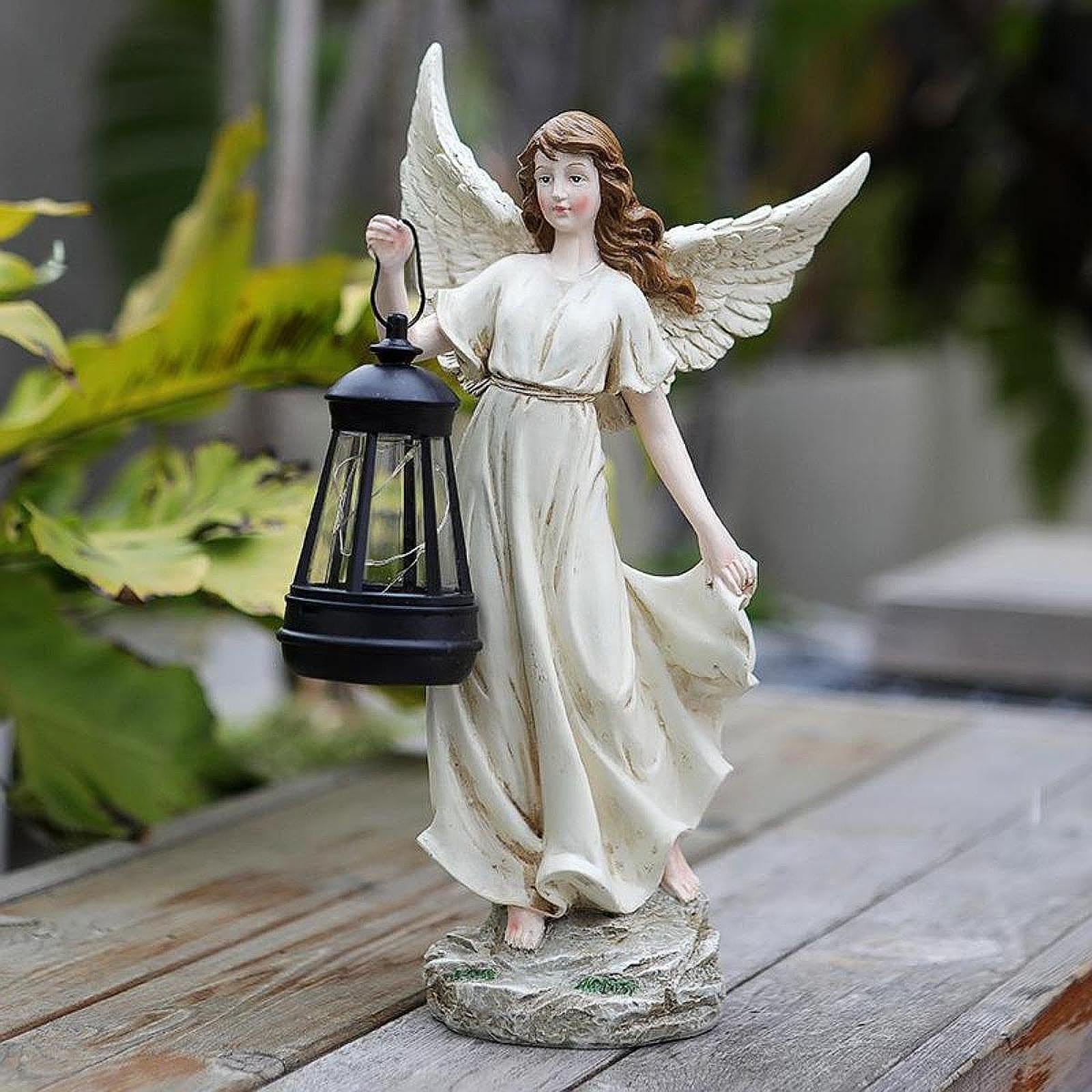 Sharplace Statuetta da Giardino a energia Solare, Scultura Solare per Esterni, Statua da Giardino a Basso consumo energetico per l'arredamento del