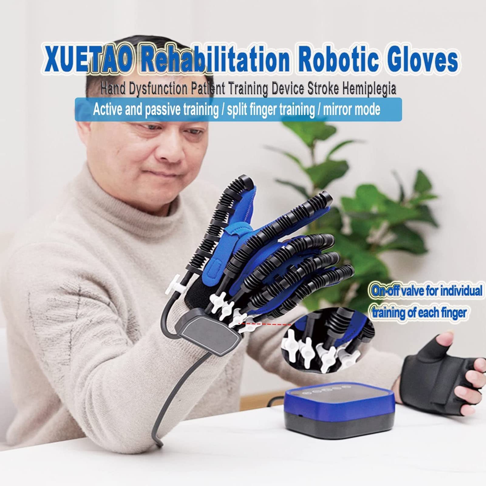 Inteligentna funkcja dłoni Rękawice robota rehabilitacyjnego, ulepszone porażenie połowicze udar mózgu zapalenie stawów ręka palec rehabilitacja trener Robot rękawice rehabilitacyjne Warm as ever