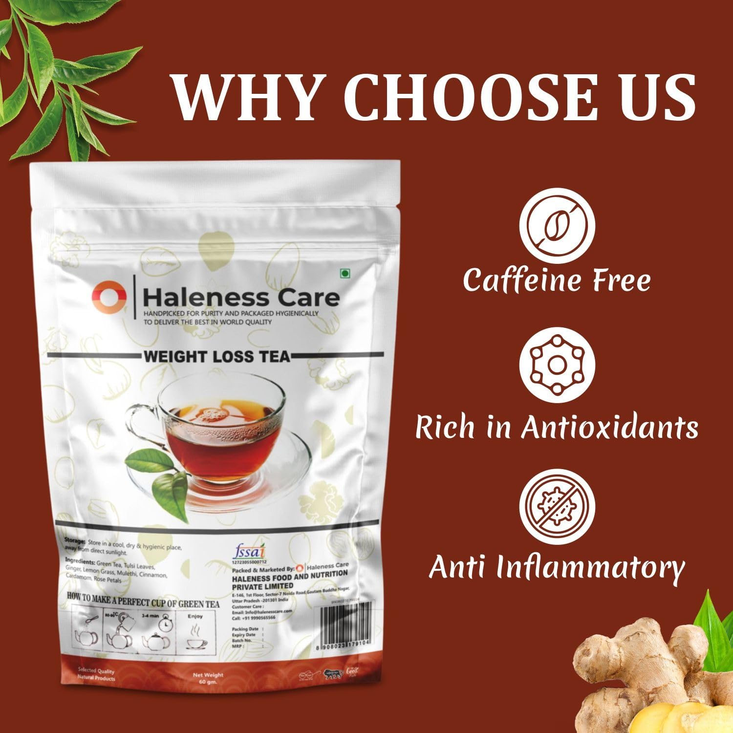 Buy Now Haleness Care Weight Management Tea | Herbal Slimming &Amp; Deto...