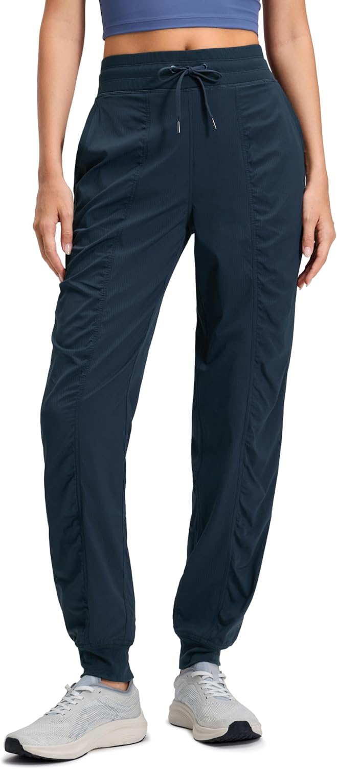 CRZ YOGA Lightweight Workout Joggers for Women 26"/28.5"/30.5" - Outdoor Running Casual Pants with Pockets
