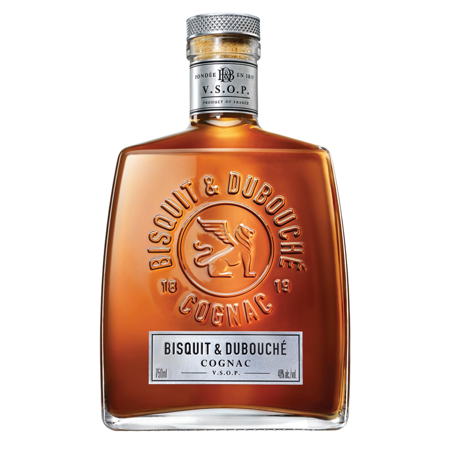 BISQUIT V.S.O.P., Brandy - Cognac Very Superior Old Pale aus dem Hause Bisquit & Dubouché - 4 Jahre in französischen Eichenfässern gelagert - 1 x 0,7 l