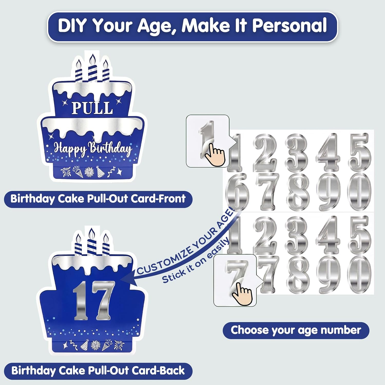 Pup Go Birthday Money Box Cash Gift Pull, DIY Age Stickers Surprise Box image 5