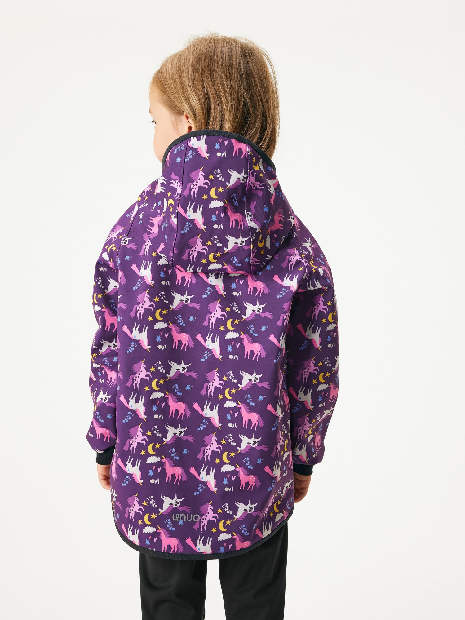 Basic Kinder Softshelljacke mit Fleece, Warme Übergangsjacke für Jungen und Mädchen, Wasserabweisend