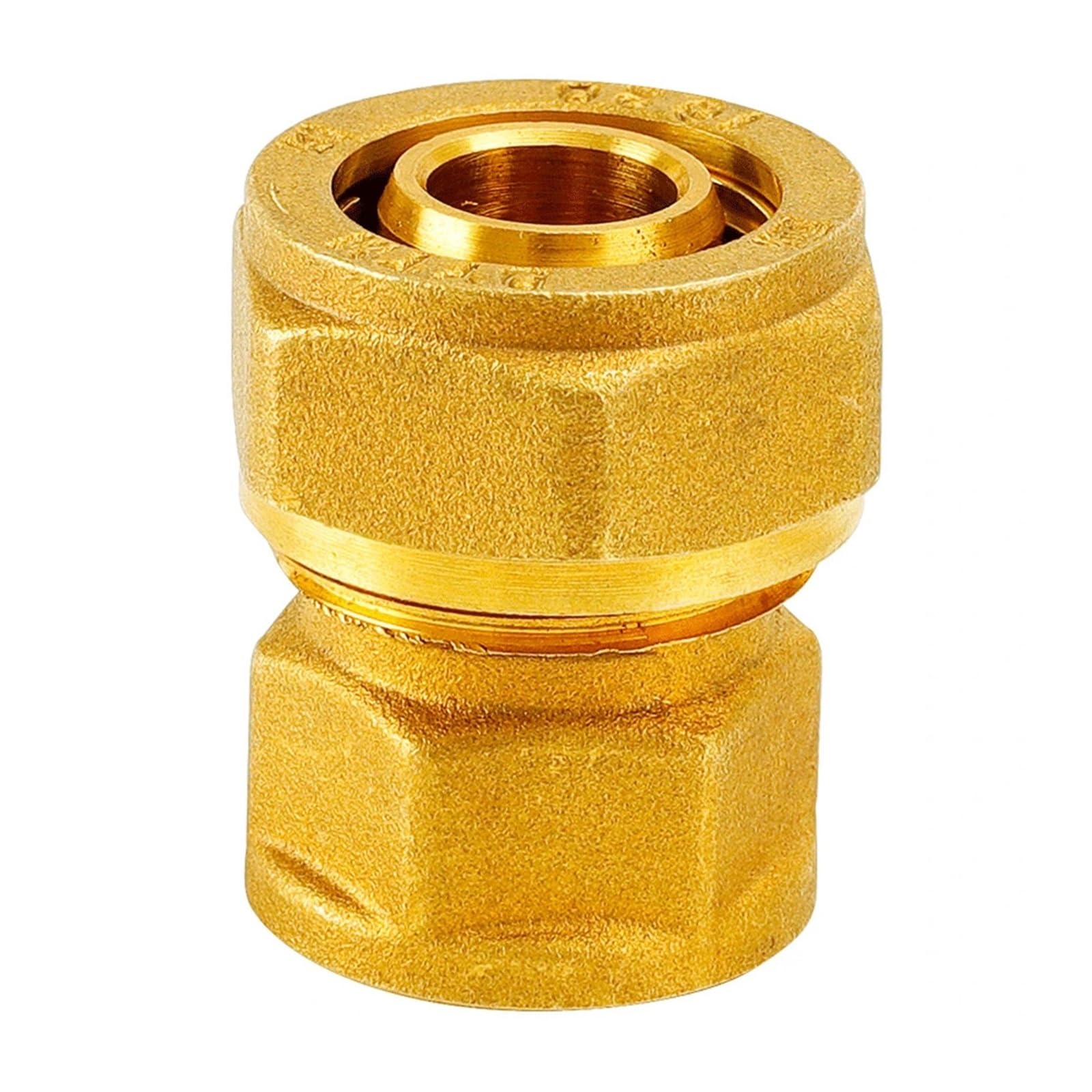 RUAJOGYNVM Brass Nickelage DN15 DN20 BSPP Female Thread Union Joint Straight Pex Pipe 1216/1620 Fitting Aluminum Pipe Fittings(1216-DN15) RUAJOGYNVM