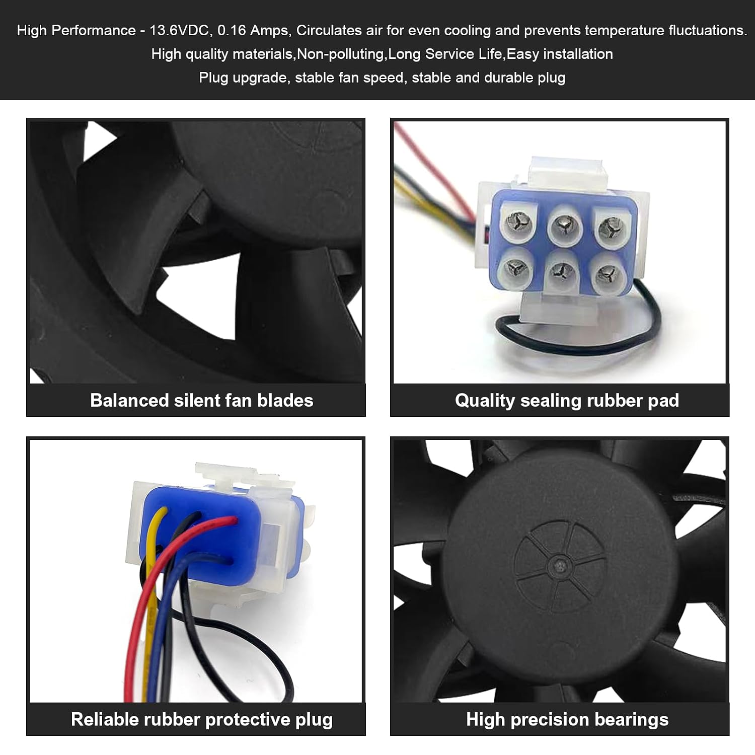 WR60X35205 for GE Refrigerator Evaporator Fan Motor Replacement Part Number WR60X20880 WR60X24723 WR60X26281 WR60X29099 AP6997194 PS16226575 197D9873P00, 239D4716P001 DAZB083RCM T80E14MS1A7-57A611