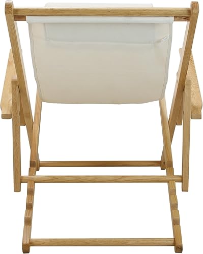 Miniatura 11 de Casual Home Silla ajustable con marco natural, lona natural de 26.5 pulgadas de profundidad x 42 pulgadas de ancho x 33 pulgadas de alto Marco