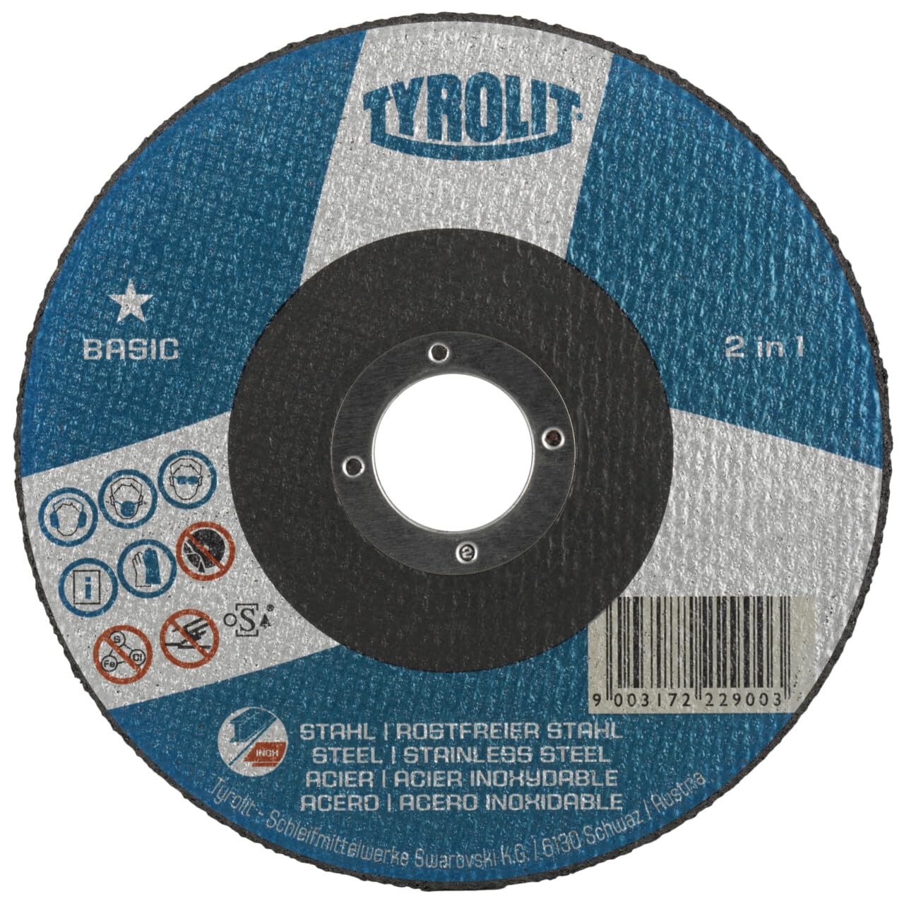 25x Tyrolit Trennscheibe gerade 178x2,5x22,23 mm A30 BASIC Stahl/Inox
