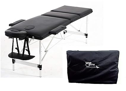 Tattoo Gizmo Portable Massage Table Tattoo Bed Massage Bed Spa Bed Chair Bed Strong Aluminum Base (3-Section)