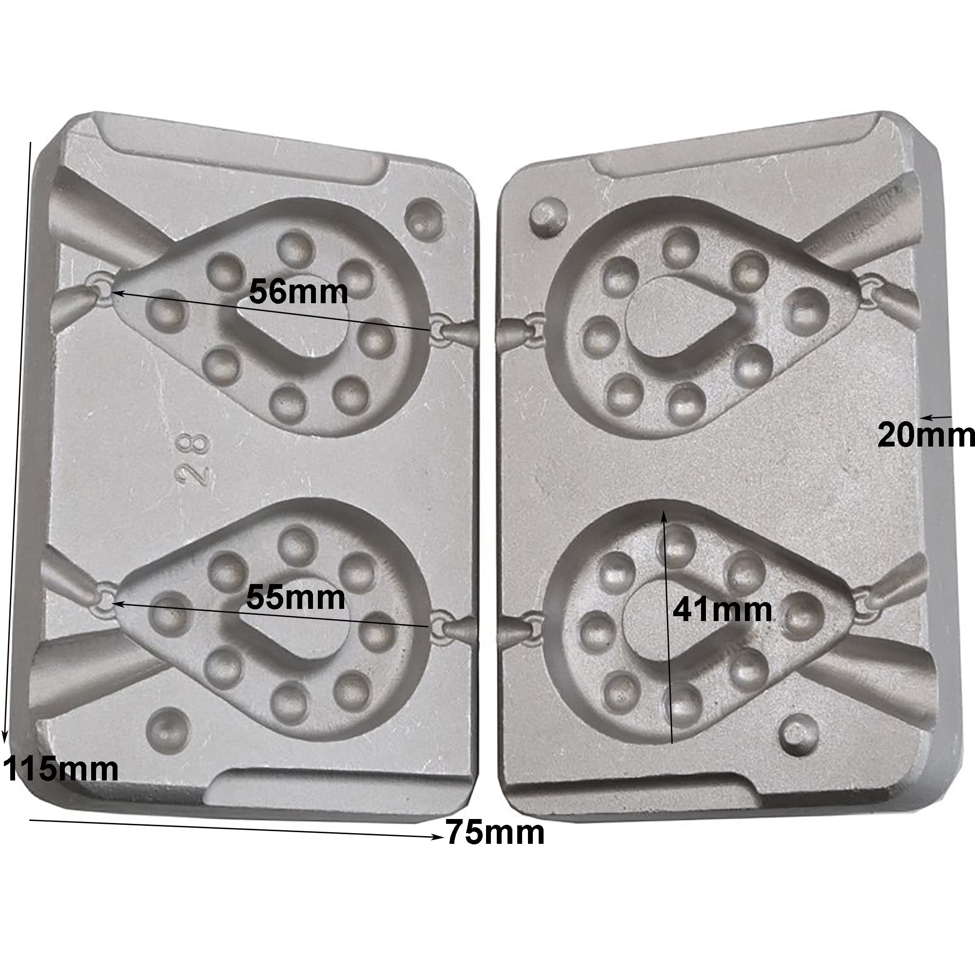 Orologio Grip Pesca Sinker Stampo 210-230g/Carpa, Mare, Pesca Fiume