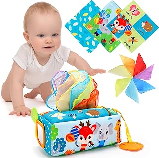 Baby Tissue Box Toy - Montessori Tissue Box Pull Toy Magic Tissue Box Baby Toy, Infant Sensory Toys 6-12 Months Play Tissue Box for Babies Early Learning Newborns Gifts Boys Girls Toddlers