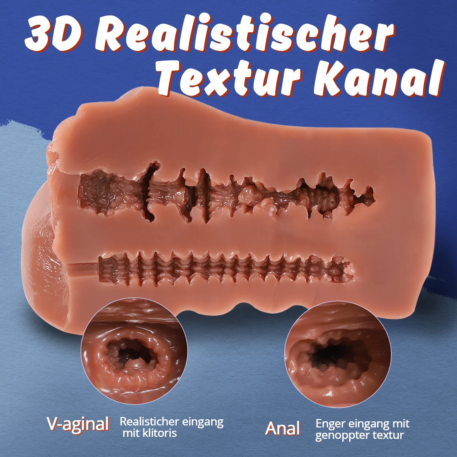 700G Juguetes Sexuales Masturbador Masculino Juguetes Eróticos Para Adultos con Vibrador 3D Vagina Clítoris Anal Anillo de Polla Masturbádores Masculino Real Juguetes Eróticos Para Pareja Sexuales