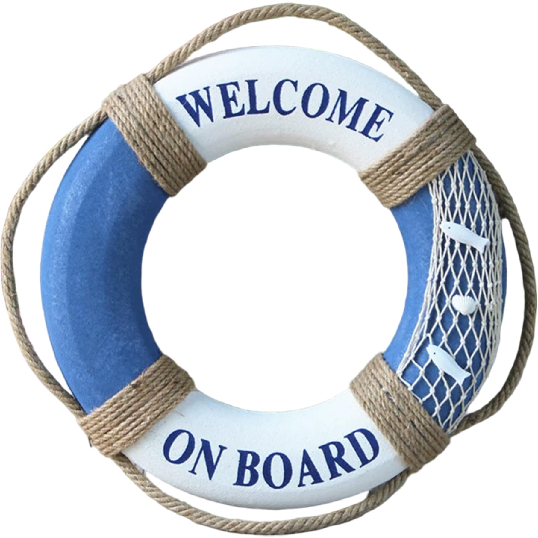 Rettungsring, hängender Schaumstoff-Schwimmring im mediterranen Stil mit Umrandungsseil, 16 Zoll, tragbar, leicht, für Schwimmbecken, Flüsse und Küsten, Schwimmring, Schwimmringe