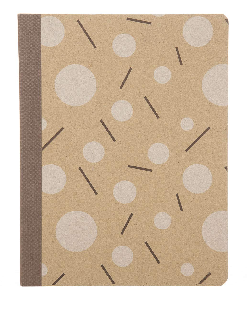 Mintra Office Kompozycja zrównoważone ekologiczne notatniki -100% zeszyty z recyklingu, 80 arkuszy, papier w linie Bagasse College, (wzór brązowej okładki, 19 cm x 24 cm) 3-pak